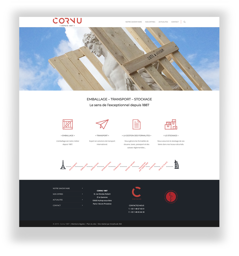 site cornu page accueil